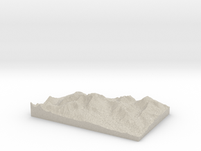 Model of Otgon Tenger Uul in Natural Sandstone