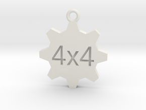 4x4 Keychain - for the offroad enthusiast !! in White Natural Versatile Plastic