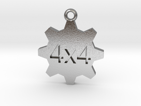 4x4 Keychain - for the offroad enthusiast !! in Natural Silver