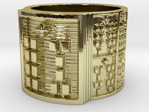 IWORIYEKUN Ring Size 13.5 in 18k Gold Plated Brass