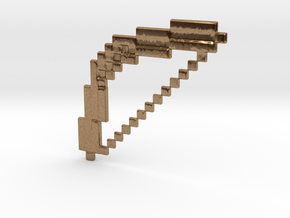 Minecraft Bow Keychain in Natural Brass