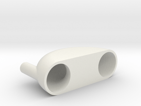 Pneumatic Vibrator in White Natural Versatile Plastic