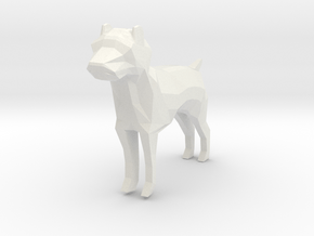 Low Poly Dog in White Natural Versatile Plastic