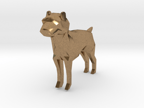 Low Poly Dog in Natural Brass