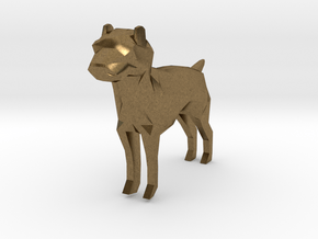 Low Poly Dog in Natural Bronze