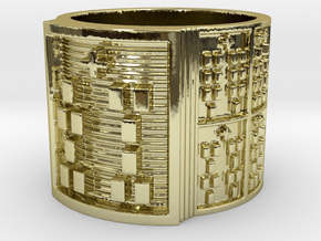 IWORIBOSHE Ring Size 11-13 in 18k Gold Plated Brass: 12 / 66.5