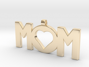 Mom Pendant in 14k Gold Plated Brass