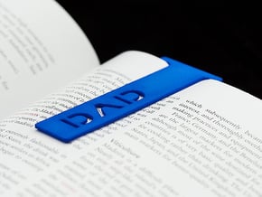 Bookmark Dad in Blue Processed Versatile Plastic