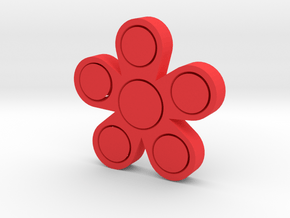 Fidget Flower in Red Processed Versatile Plastic