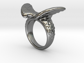 Winged Ring  in Polished Silver