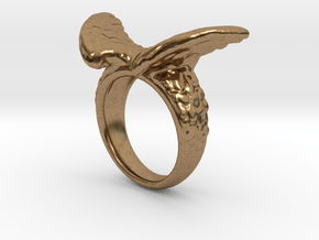 Winged Ring  in Natural Brass