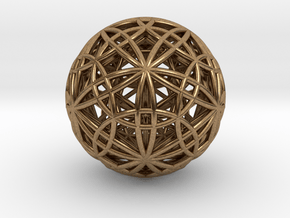 IcosaDodecasphere w/ Stellated IcosiDodecahedron in Natural Brass