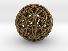 IcosaDodecasphere w/ Stellated IcosiDodecahedron in Natural Bronze