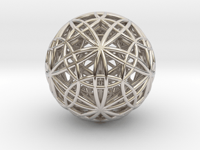 IcosaDodecasphere w/ Stellated IcosiDodecahedron in Platinum