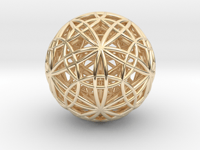 IcosaDodecasphere w/ Stellated IcosiDodecahedron in 14k Gold Plated Brass