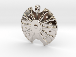 Troy Shield Pendant in Platinum