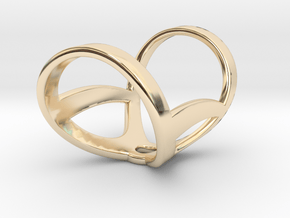 Infinity ring splint 7'' to 8'', length 32 mm in 14k Gold Plated Brass