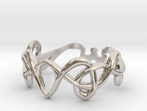 Art nouveau ring  in Rhodium Plated Brass: 7 / 54