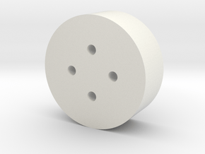 Bruder 574 Loader - WheelBoltsTemplate in White Natural Versatile Plastic