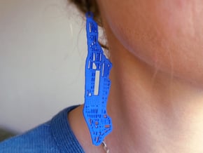 New York City earrings in Blue Processed Versatile Plastic