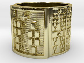 ODIJUANI Ring Size 13.5 in 18k Gold Plated Brass