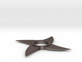 Throwing Star Spinner in Polished Bronzed Silver Steel