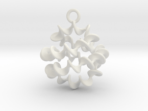 Twist And Twist Earring in White Natural Versatile Plastic
