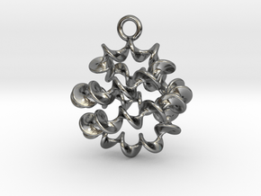 Twist And Twist Earring in Polished Silver