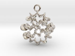 Twist And Twist Earring in Rhodium Plated Brass