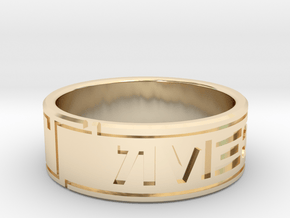 Star Wars ring - Aurebesh - 10.5 (US) / 63.5 (ISO) in 14k Gold Plated Brass