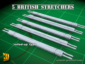 British WW2 Stretcher - rolled up (1/35) in Tan Fine Detail Plastic