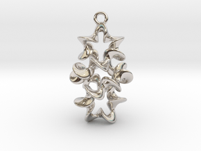 Twist And Twist Again Earring in Rhodium Plated Brass