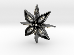 Anise Pendant in Polished Silver