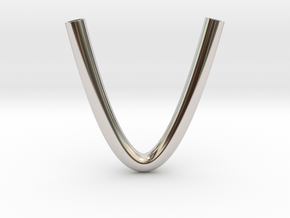 Paraboloid Pendant in Rhodium Plated Brass