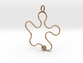 curves and lines with ball in Polished Brass