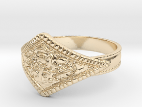 Ring of Favor in 14k Gold Plated Brass: 10 / 61.5