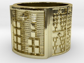 IROSOYEKUN Ring Size 14 in 18k Gold Plated Brass