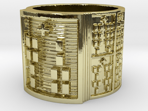 IROSOJUANI Ring Size 11-13 in 18k Gold Plated Brass: 11.5 / 65.25