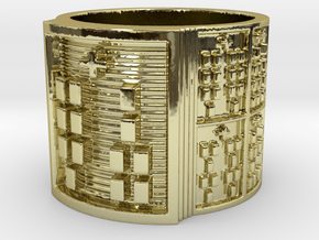 IROSOKANA Ring Size 11-13 in 18k Gold Plated Brass: 12 / 66.5
