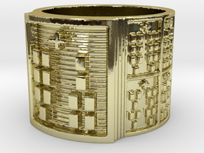 IROSOKANA Ring Size 13.5 in 18k Gold Plated Brass