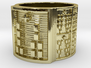 IROSOGUNDA Ring Size 13.5 in 18k Gold Plated Brass