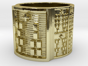 IROSOFUN Ring Size 11-13 in 18k Gold Plated Brass: 12 / 66.5
