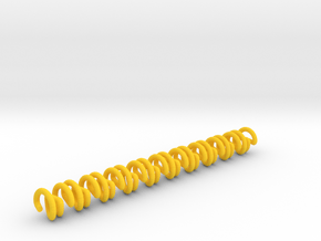 Spiral Chain Link in Yellow Processed Versatile Plastic