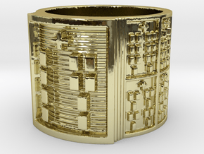 OJUANISHOBE Ring Size 11-13 in 18k Gold Plated Brass: 12 / 66.5