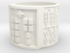 OJUANIYEKUN Ring Size 13.5 in White Processed Versatile Plastic