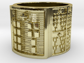 OJUANIYEKUN Ring Size 14 in 18k Gold Plated Brass