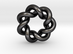 spiral pendant in Polished and Bronzed Black Steel