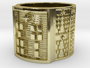 OJUANIBOKA Ring Size 11-13 in 18k Gold Plated Brass: 12 / 66.5