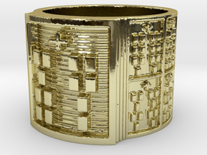 OJUANIBOKA Ring Size 13.5 in 18k Gold Plated Brass