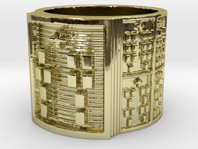 OJUANIALAKENTU Ring Size 11-13 in 18k Gold Plated Brass: 11.5 / 65.25